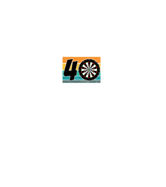 'I''m not 40 I''m double 20 darts birthday' model negru pe tricou