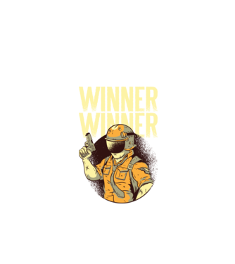 Winner Winner Chicken Dinner PUBG tricou model negru pe tricou