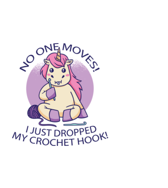 Nu mișcă nimeni, mi-a căzut acul de tricotat - Unicorn model negru pe tricou
