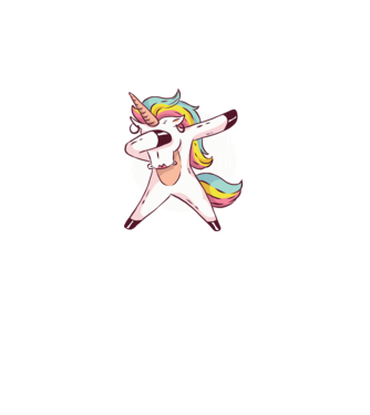 Unicorn DAB model negru pe tricou
