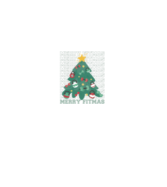 Merry Fitmas Fitmas Pom de Crăciun Fitness model negru pe tricou