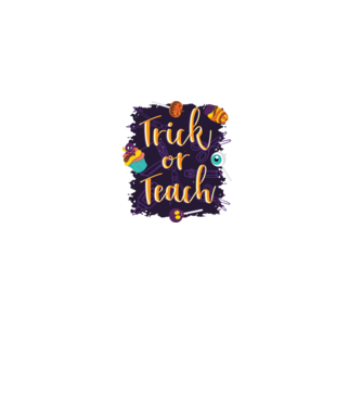 Trick or Teach Halloween pentru profesori model gri pe tricou