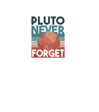 Pluto never forget model negru pe tricou