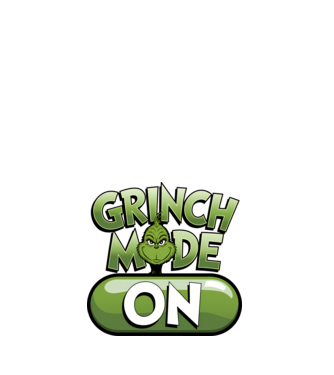 Grinch mode ON model alb pe tricou