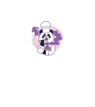 Panda Chef model negru pe tricou