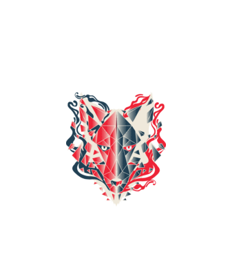 Wolf Head model negru pe tricou