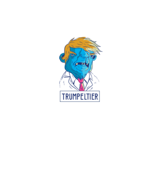 Trumpeltier monstru Trump model alb pe tricou