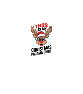 Christmas Pajama Reindeer Alb model alb pe tricou