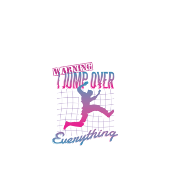 Warning I Jump over everything Parkour model negru pe tricou