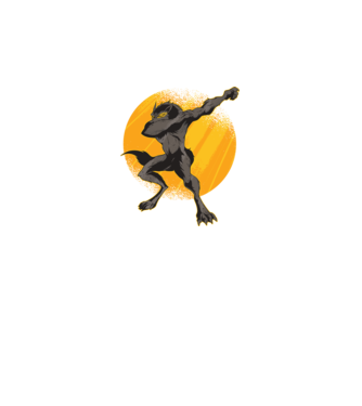 Vârcolac DAB model negru pe tricou