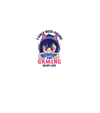 Am nevoie doar de Anime și Jocuri model alb pe tricou