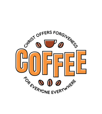 Cafea Iertare model alb pe tricou