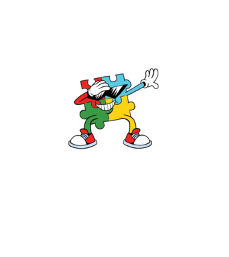 Autist DAB Puzzle model  pe tricou