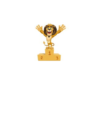 lion champion model alb pe tricou