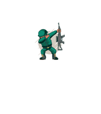 Soldat DAB model turcoaz pe tricou