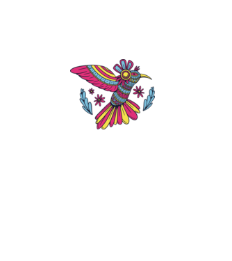 Mandala Colibri model negru pe tricou