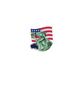 Ziua Independenței americane 4 iulie T-rex model alb pe tricou