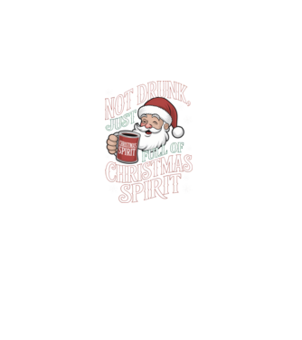Christmas Spirit Santa model negru pe tricou