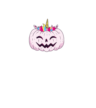 Unicorn Dovleac Halloween model mov pe tricou