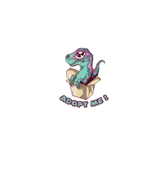 Raptor drăguț model albastru jeanși pe tricou