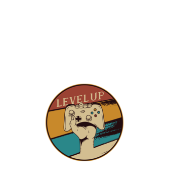 Level up - Trecere nivel Gamer model negru pe tricou