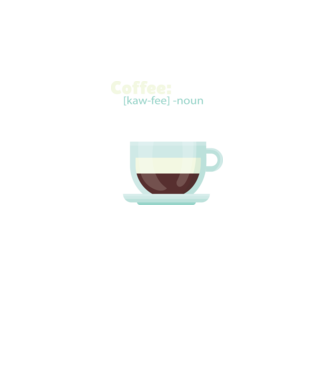 Definiție cafea model negru pe tricou