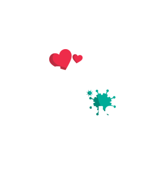 Răspândește dragostea, nu virusul model negru pe tricou