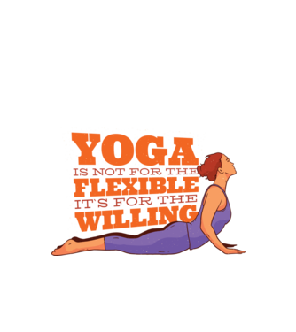 yoga perseverență model alb pe tricou