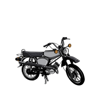 Motocicletă model alb pe tricou