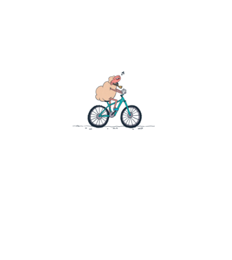 Miel cu bicicletă model alb pe tricou