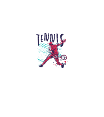 Tennis model alb pe tricou