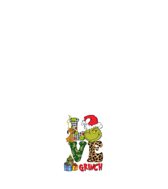 Love Grinch model albastru închis pe tricou