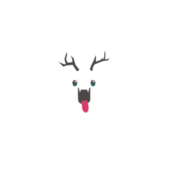 Funny Deer model gri pe tricou