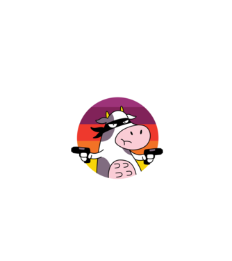 Pew Pew Pew Madafakas Vacă model negru pe tricou