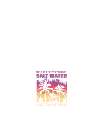Retro Sunset - Apa sărată este leac pentru orice model negru pe tricou