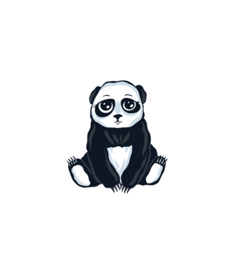 Panda drăguț model turcoaz pe tricou