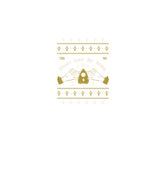 Ouija Motiv de Crăciun model negru pe tricou
