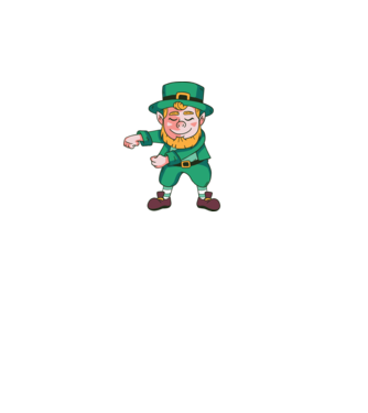 Leprechaun Floss - St. Patrick DAB dans model turcoaz pe tricou