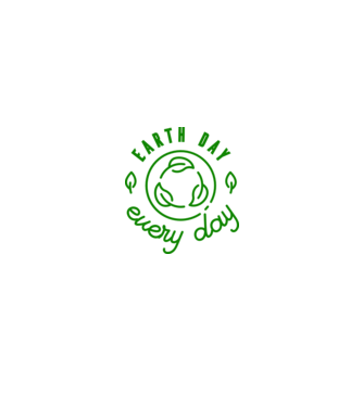 Earth Day Every Day - Ziua Pământului model alb/roșu pe tricou