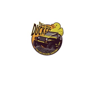 'You''ve been ducked - Off road SUV' model negru pe tricou