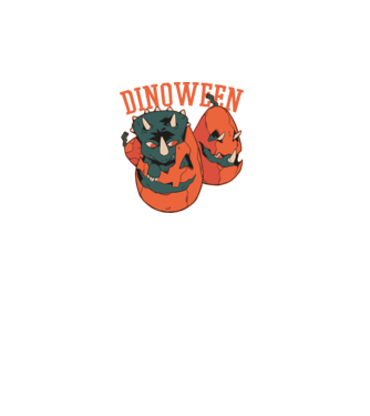 Dinoween model turcoaz pe tricou