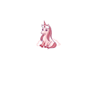 Îngrijitor unicorn model alb pe tricou
