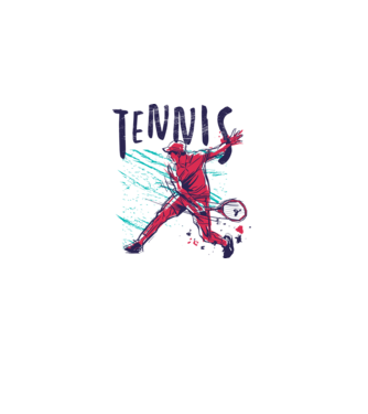 Tennis model alb pe tricou