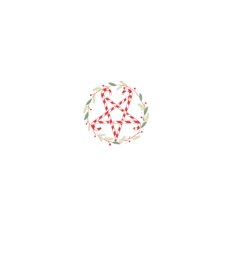 Pentagrama de Crăciun model negru pe tricou