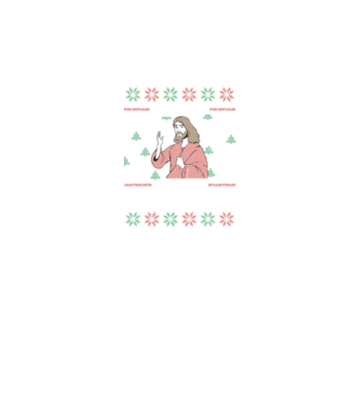 'Go Jesus, It''s Your Birthday Ugly Sweater' model negru pe tricou