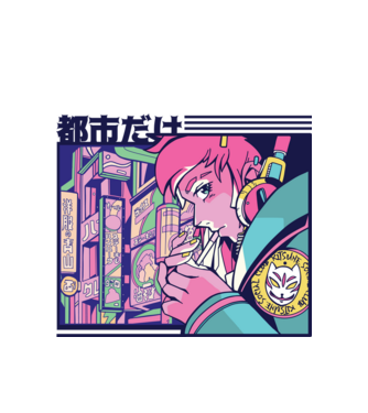 Anime Țigaretă model alb pe tricou