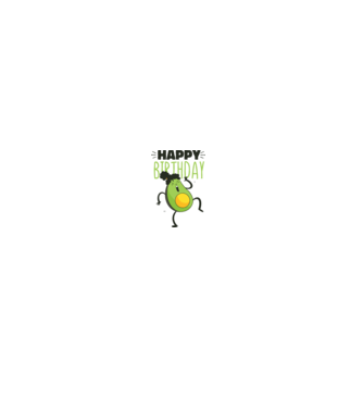 Avocado La mulți ani model gri pe tricou