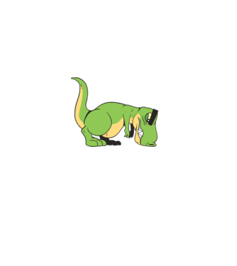 T-rex Push-up model albastru jeanși pe tricou