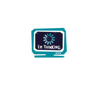 'I''m thinking Mă gândesc' model alb pe tricou