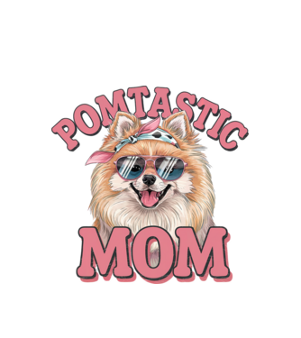 Pomtastic Mom model alb pe tricou